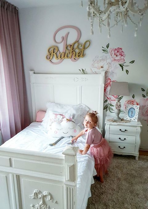 Luxe Houten initiaal sierlijk + naam sierlijk