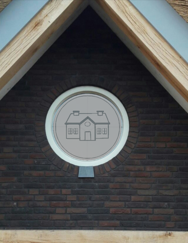 Raamfolie Rond huisje 2