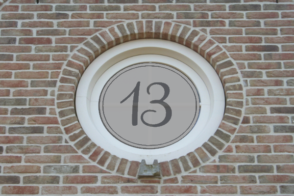 Raamfolie Rond huisnummer sierlijk