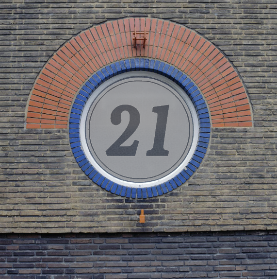 Raamfolie Rond huisnummer strak