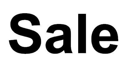 Sticker sale (verschillende lettertypes)