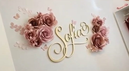 Paper flower set Sofia + Naam