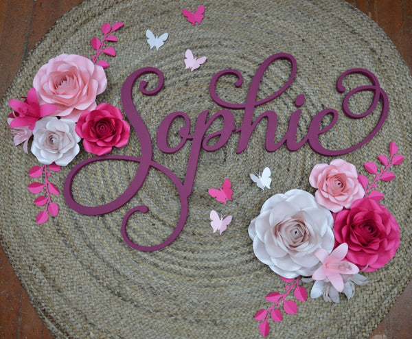 Paper flower set Sara + Naam
