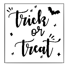 Koek fondant stempel Trick or treat vleermuis