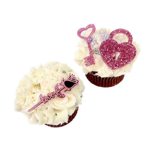 Cupcake topper roos love