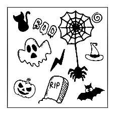 Koek fondant stempel Halloween achtergrond