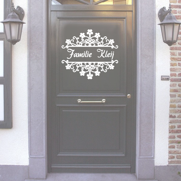Voordeur sticker Bloemen