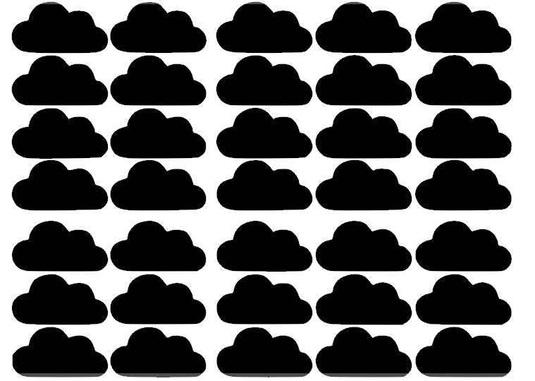 **Sticker Wolken 5,5cm