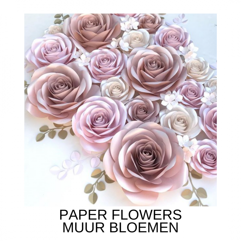 snap Monteur aanbidden Paper flowers, muur bloemen vele soorten en maten.
