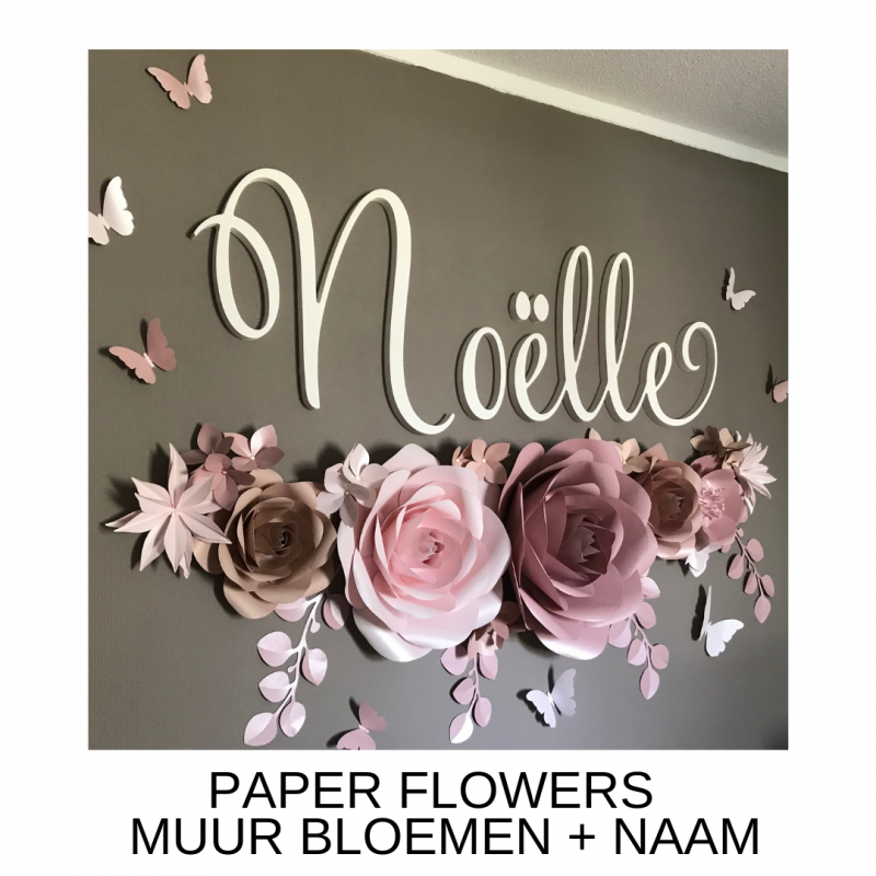 Paper flowers, muur bloemen vele soorten en