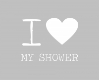 Raamfolie I Love My Shower
