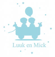 Geboorte sticker Luuk en Mick