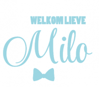 Geboorte sticker Milo