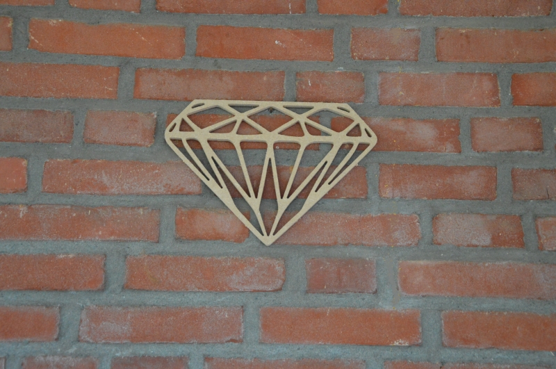 Senaat met de klok mee documentaire Houten decoratie diamant - www.kija-handmade.nl