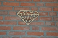 Houten decoratie diamant