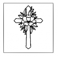 Koek fondant stempel kruisje met bloem