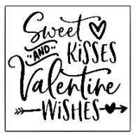 Koek fondant Sweet kisses and valentine wishes