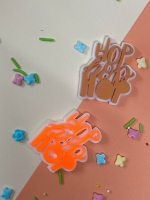 Cupcaketopper Hop hop hop 2 kleuren