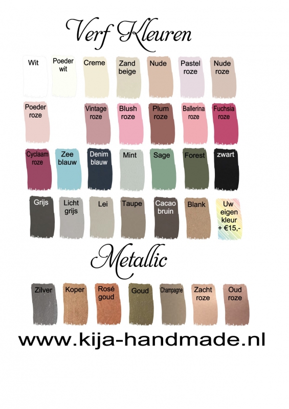 Goodwill zwaard te rechtvaardigen Sample verf kleuren - www.kija-handmade.nl