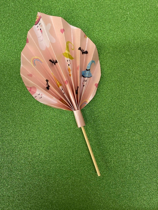 Strak Bloeien Gevlekt Palm waaier spear met print roze regenboog halloween - www.kija-handmade.nl