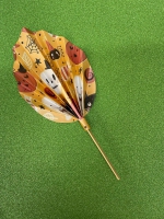 Palm waaier spear met print oranje halloween