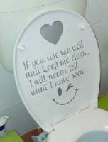 **Toilet sticker